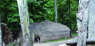 Reconstructed Monacan village